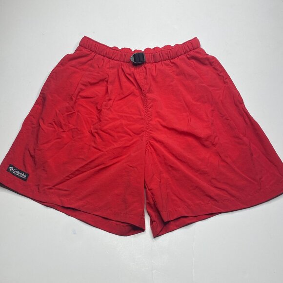 Columbia, Old School, men's Small, red swim trunks with mesh liner and pockets. - Picture 1 of 7